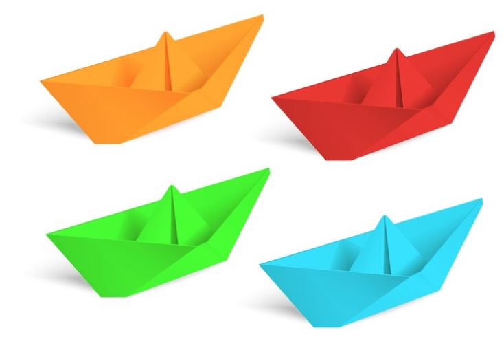 Schiff mit Papier falten