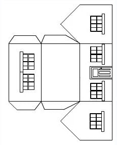 Haus- Basteln -Vorlage