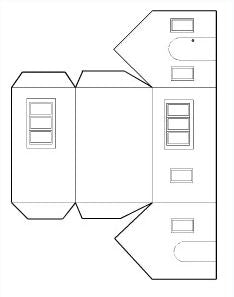 Haus -Basteln- Vorlage