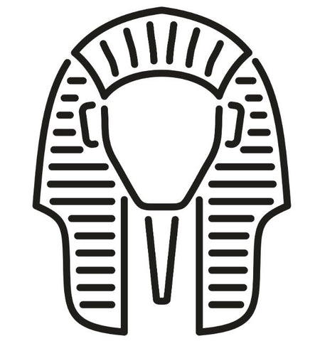 Tutanchamun-Maske basteln: Druckvorlage