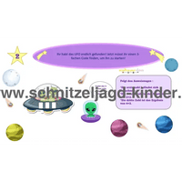 Alien Schnitzeljagd-4-5 JAHREN - SCHNITZELJAGD AUFGABEN ZUM AUSDRUCKEN PDF - schnitzeljagd-kinder