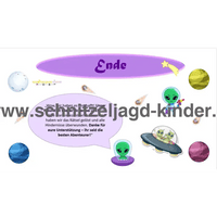 Alien Schnitzeljagd-6-7 JAHREN - SCHNITZELJAGD AUFGABEN ZUM AUSDRUCKEN PDF - schnitzeljagd-kinder