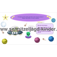 Alien Schnitzeljagd-6-7 JAHREN - SCHNITZELJAGD AUFGABEN ZUM AUSDRUCKEN PDF - schnitzeljagd-kinder