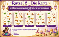 Wunderlampe Schnitzeljagd zum Ausdrucken