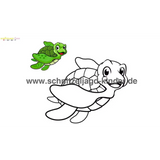 Ausmalbildern Schildkröte Kostenlos - schnitzeljagd-kinder