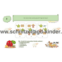 BAUERNHOF SCHNITZELJAGD ZUM AUSDRUCKEN PDF - 4-5 JAHREN - schnitzeljagd-kinder