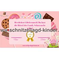 Candy Schatzsuche-5-8 Jahren-Schnitzeljagd Zum Ausdrucken - schnitzeljagd-kinder