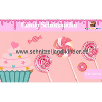Candy- Schatzsuche-5-8 Jahren-Schnitzeljagd Zum- Ausdrucken-schnitzeljagd-kinder