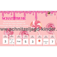 Candy Schatzsuche-5-8 Jahren-Schnitzeljagd Zum Ausdrucken - schnitzeljagd-kinder