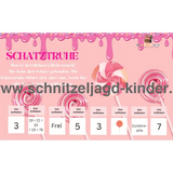 Candy Schatzsuche-5-8 Jahren-Schnitzeljagd Zum Ausdrucken - schnitzeljagd-kinder