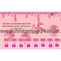 Candy Schatzsuche-5-8 Jahren-Schnitzeljagd Zum Ausdrucken - schnitzeljagd-kinder