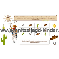 Cowboy-Schnitzeljagd Im Wilden Westen Für 4-Jährige-Kindergeburtstag-4 Jahren - Schnitzeljagd Aufgaben Zum Ausdrucken Pdf - schnitzeljagd-kinder