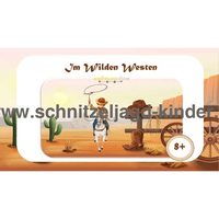 Cowboy-Schnitzeljagd Im Wilden Westen -Kindergeburtstag-8+ Jahren - Schnitzeljagd Aufgaben Zum Ausdrucken Pdf - schnitzeljagd-kinder