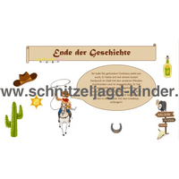 Cowboy-Schnitzeljagd Im Wilden Westen -Kindergeburtstag-8+ Jahren - Schnitzeljagd Aufgaben Zum Ausdrucken Pdf - schnitzeljagd-kinder