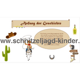 Cowboy-Schnitzeljagd Im Wilden Westen -Kindergeburtstag-8+ Jahren - Schnitzeljagd Aufgaben Zum Ausdrucken Pdf - schnitzeljagd-kinder