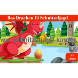 DAS DRACHENEI SCHNITZELJAGD - SCHATZSUCHE KINDERGEBURTSTAG-5-8 JAHREN - SCHNITZELJAGD AUFGABEN ZUM AUSDRUCKEN PDF - schnitzeljagd-kinder