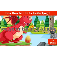 Das Drachenei Schnitzeljagd - Schatzsuche Kindergeburtstag-5-8 Jahren - Schnitzeljagd Aufgaben Zum Ausdrucken Pdf - schnitzeljagd-kinder