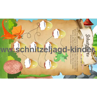 DAS DRACHENEI SCHNITZELJAGD - SCHATZSUCHE KINDERGEBURTSTAG-5-8 JAHREN - SCHNITZELJAGD AUFGABEN ZUM AUSDRUCKEN PDF - schnitzeljagd-kinder