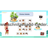 Das Piraten-Sudoku - Sudoku-Rätsel für Kinder zum Ausdrucken. - schnitzeljagd-kinder