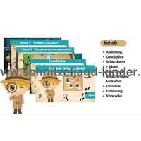Detektiv Schatzsuche – Schnitzeljagd Zum Ausdrucken - schnitzeljagd-kinder