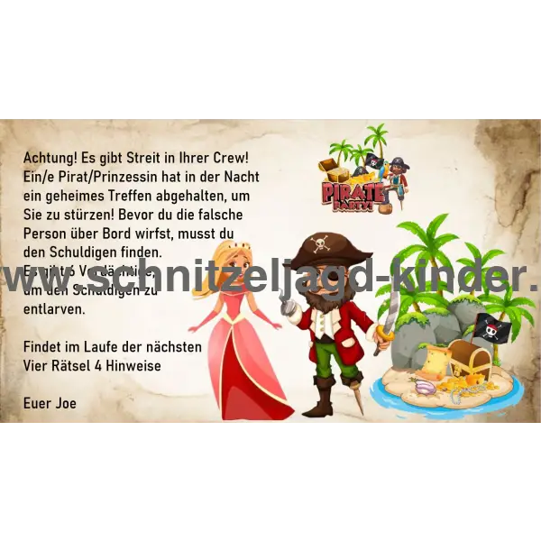 Königreich Der Piraten Tipps Und Tricks Die Schatzinsel der Piraten und Prinzessinnen SCHNITZELJAGD
