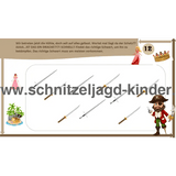 Die Schatzinsel der Piraten und Prinzessinnen SCHNITZELJAGD - SCHATZSUCHE KINDERGEBURTSTAG-6-9 JAHREN - SCHNITZELJAGD AUFGABEN ZUM AUSDRUCKEN PDF - schnitzeljagd-kinder