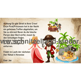 Die Schatzinsel der Piraten und Prinzessinnen SCHNITZELJAGD - SCHATZSUCHE KINDERGEBURTSTAG-6-9 JAHREN - SCHNITZELJAGD AUFGABEN ZUM AUSDRUCKEN PDF - schnitzeljagd-kinder