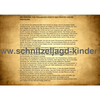 Die Schatzinsel der Piraten und Prinzessinnen SCHNITZELJAGD - SCHATZSUCHE KINDERGEBURTSTAG-6-9 JAHREN - SCHNITZELJAGD AUFGABEN ZUM AUSDRUCKEN PDF - schnitzeljagd-kinder