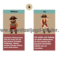 Die Schatzinsel der Piraten und Prinzessinnen SCHNITZELJAGD - SCHATZSUCHE KINDERGEBURTSTAG-6-9 JAHREN - SCHNITZELJAGD AUFGABEN ZUM AUSDRUCKEN PDF - schnitzeljagd-kinder