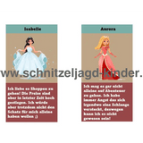 Die Schatzinsel der Piraten und Prinzessinnen SCHNITZELJAGD - SCHATZSUCHE KINDERGEBURTSTAG-6-9 JAHREN - SCHNITZELJAGD AUFGABEN ZUM AUSDRUCKEN PDF - schnitzeljagd-kinder