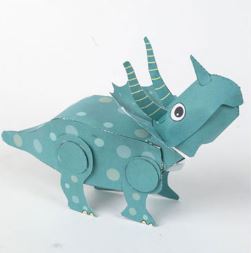 Kreativer Spaß für kleine Entdecker: 3D Dinosaurier Bastelset - Triceratops