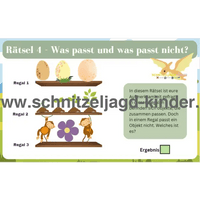 Dinosaurier Schatzsuche - Schnitzeljagd zum Ausdrucken (4-7 Jahre) - schnitzeljagd-kinder