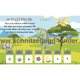 Dinosaurier Schatzsuche - Schnitzeljagd zum Ausdrucken (4-7 Jahre) - schnitzeljagd-kinder