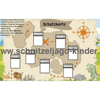 Dinosaurier Schatzsuche - Schnitzeljagd zum Ausdrucken (4-7 Jahre) - schnitzeljagd-kinder