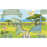 Dinosaurier Schatzsuche - Schnitzeljagd zum Ausdrucken (4-7 Jahre) - schnitzeljagd-kinder