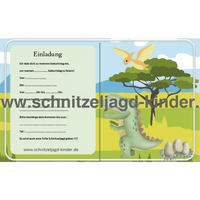Dinosaurier Schatzsuche - Schnitzeljagd zum Ausdrucken (4-7 Jahre) - schnitzeljagd-kinder