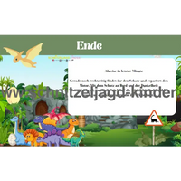 Dinosaurier-Schnitzeljagd - Die Insel der Dinosaurier-5-8 Jahren - Dino schnitzeljagd aufgaben zum ausdrucken pdf - schnitzeljagd-kinder