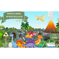 Dinosaurier-Schnitzeljagd - Die Insel der Dinosaurier-5-8 Jahren - Dino schnitzeljagd aufgaben zum ausdrucken pdf - schnitzeljagd-kinder