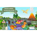 Dinosaurier-Schnitzeljagd - Die Insel der Dinosaurier-5-8 Jahren - Dino schnitzeljagd aufgaben zum ausdrucken pdf - schnitzeljagd-kinder