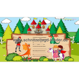 Drachen -Kindergeburtstag- Einladung -VORLAGE - schnitzeljagd-kinder