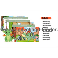 Drachen-Schatzsuche - Schnitzeljagd zum Ausdrucken (4-7 Jahre) - schnitzeljagd-kinder