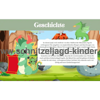 Drachen-Schatzsuche - Schnitzeljagd zum Ausdrucken (4-7 Jahre) - schnitzeljagd-kinder