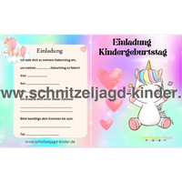 Einhorn Einladungskarte Für Kindergeburtstag Vorlage