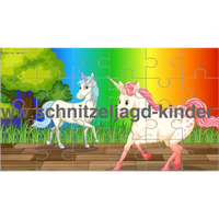 Einhorn puzzle - 24-teiliges Puzzle zum Thema Einhorn puzzle zum ausdrucken. - schnitzeljagd-kinder