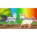 Einhorn puzzle - 24-teiliges Puzzle zum Thema Einhorn puzzle zum ausdrucken. - schnitzeljagd-kinder
