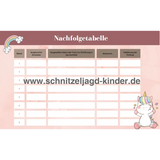 Einhorn Schatzsuche zum Ausdrucken-Schnitzeljagd Aufgaben zum Ausdrucken (PDF)-schnitzeljagd-kinder