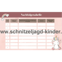 Einhorn Schatzsuche zum Ausdrucken-Schnitzeljagd Aufgaben zum Ausdrucken (PDF) - schnitzeljagd-kinder