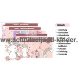 Einhorn Schatzsuche zum Ausdrucken-Schnitzeljagd Aufgaben zum Ausdrucken (PDF) - schnitzeljagd-kinder