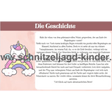 Einhorn Schatzsuche zum Ausdrucken-Schnitzeljagd Aufgaben zum Ausdrucken (PDF) - schnitzeljagd-kinder