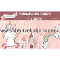 Einhorn Schatzsuche zum Ausdrucken-Schnitzeljagd Aufgaben zum Ausdrucken (PDF) - schnitzeljagd-kinder